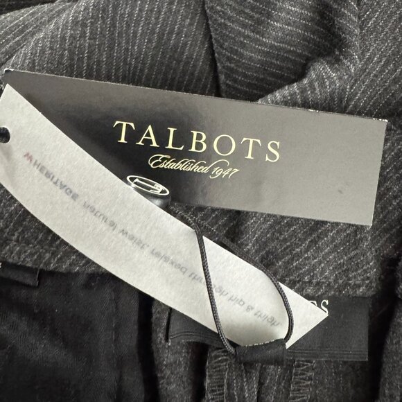 Talbots Heritage Pants 20W Gray Pinstripe Striped Polyester Blend NWT‎ PT-2550 - Picture 8 of 13